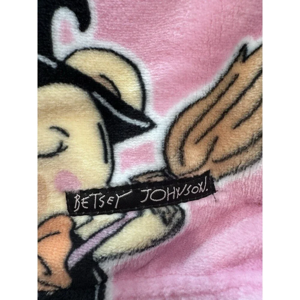 Betsy Johnson Pink Halloween Bears Ultra Plush Throw Blanket  50 x 70 In￼